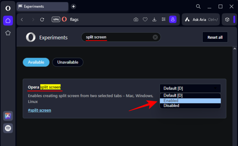 How to Use Tabs in Split Screen in Opera