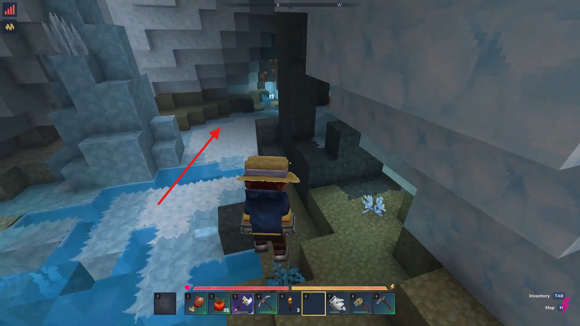 Find the Azurecap Mushroom. Image credits: Hypixel Studios / YouTube: Answer ASAP