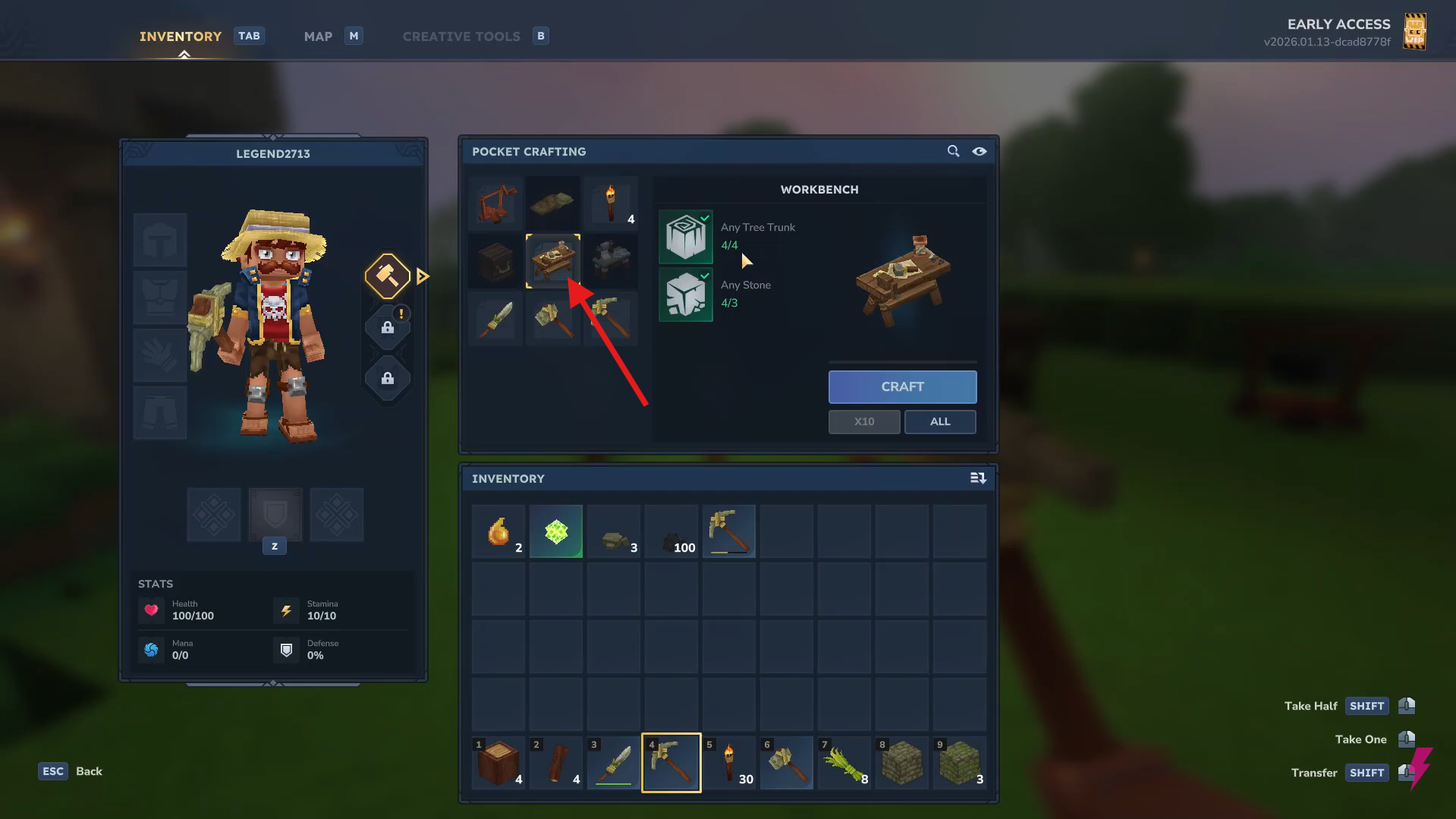 How to craft a Workbench. Image credits: Hypixel Studios / YouTube: Answer ASAP