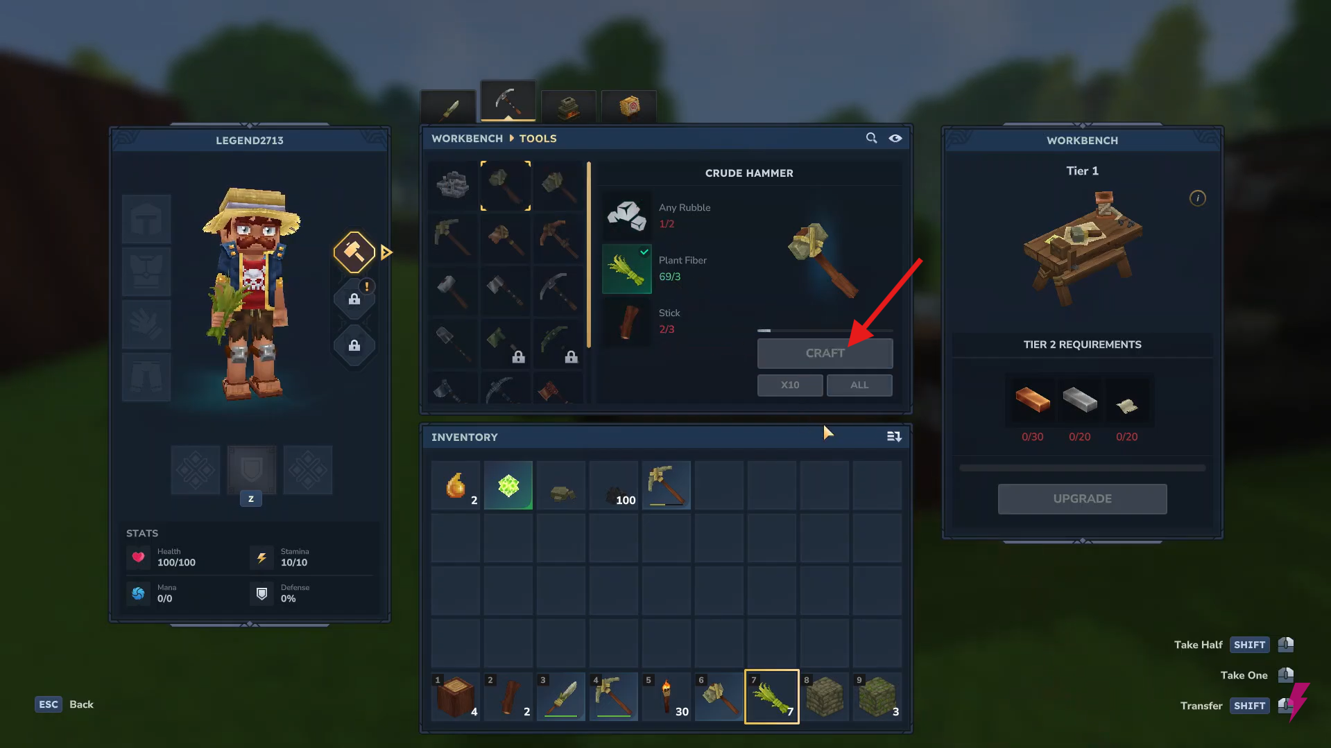  Craft the Hammer. Image credits: Hypixel Studios / YouTube: Answer ASAP