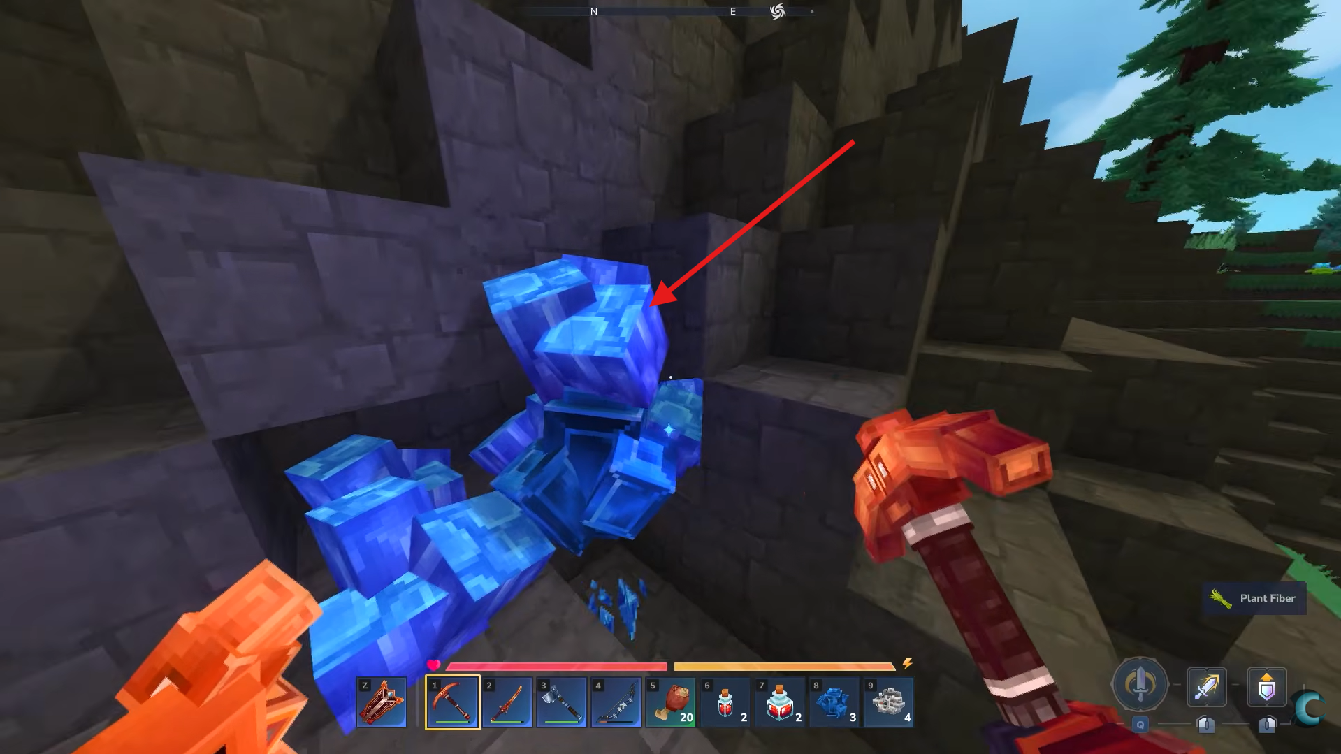  Mine the crystals. Image credits: Hypixel Studios / YouTube: ConCon