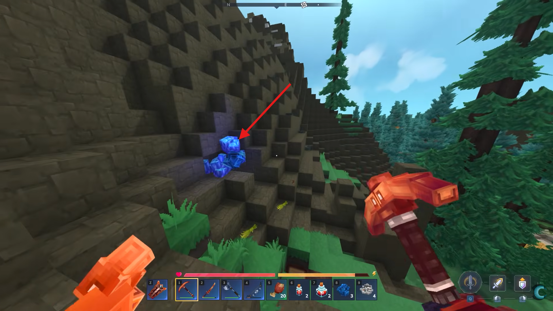 Sapphire in Hytale. Image credits: Hypixel Studios / YouTube: ConCon