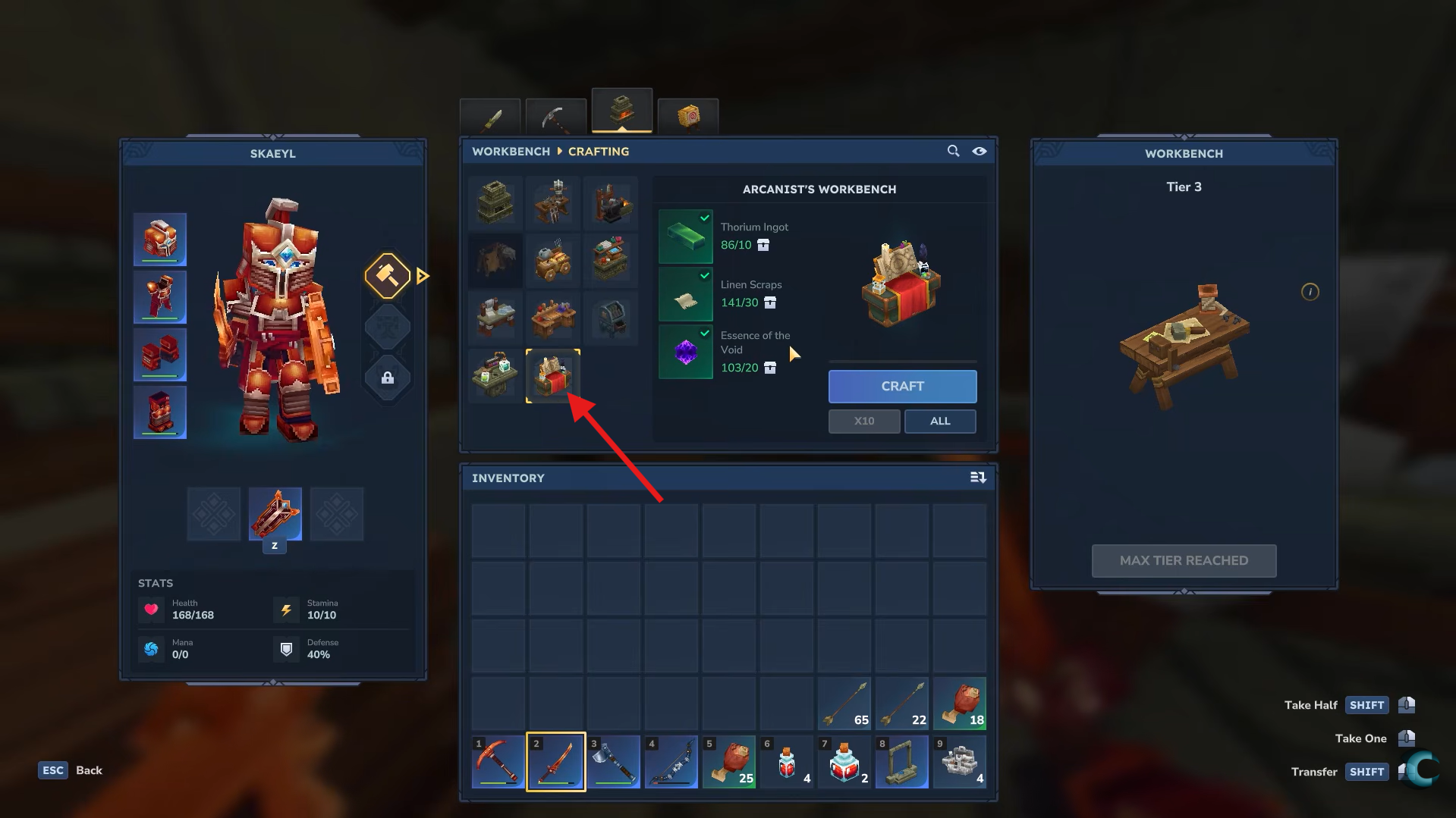Set up the Arcanist’s Workbench. Image credits: Hypixel Studios / YouTube: ConCon