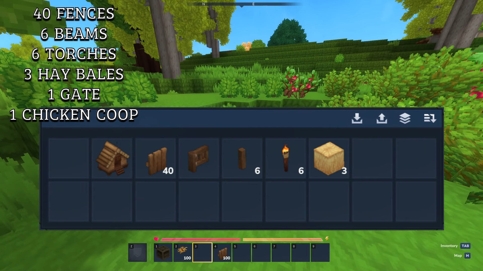 Gather the materials needed. Image credits: Hypixel Studios / YouTube: Kweebyte