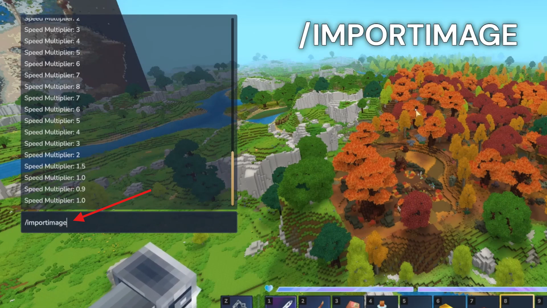 Open the image import menu. Image credits: Hypixel Studios / YouTube: Kweebyte
