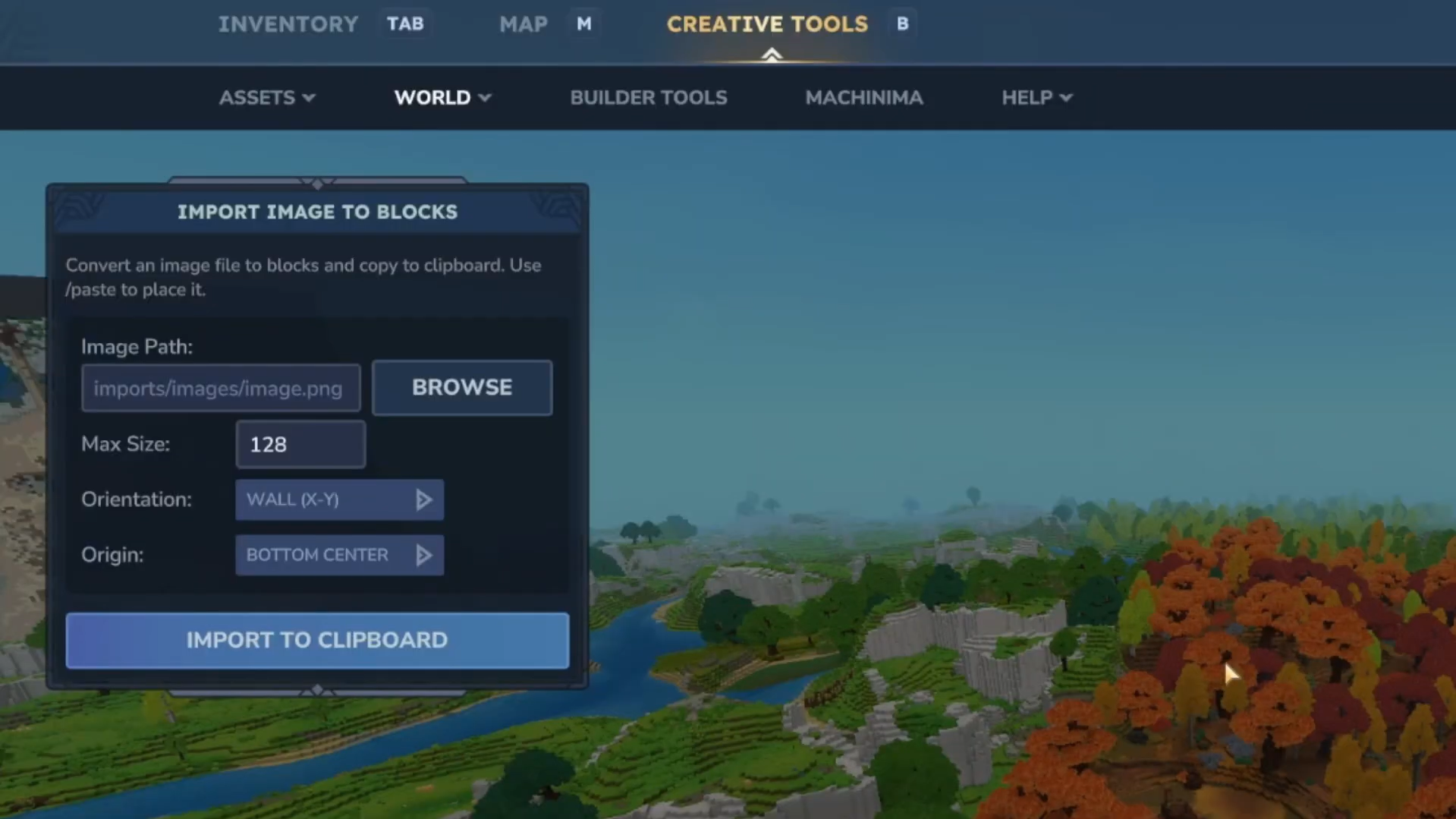 Review the import options. Image credits: Hypixel Studios / YouTube: Kweebyte