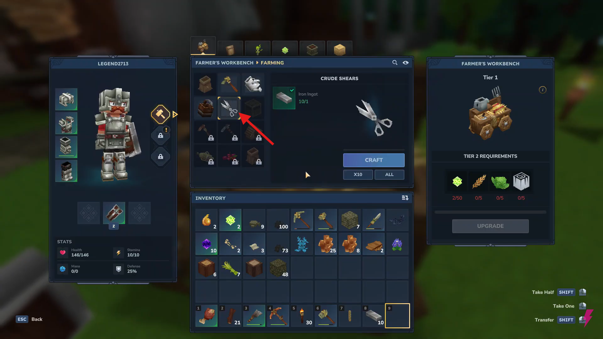 Craft the Shears. Image credits: Hypixel Studios / YouTube: Answer ASAP