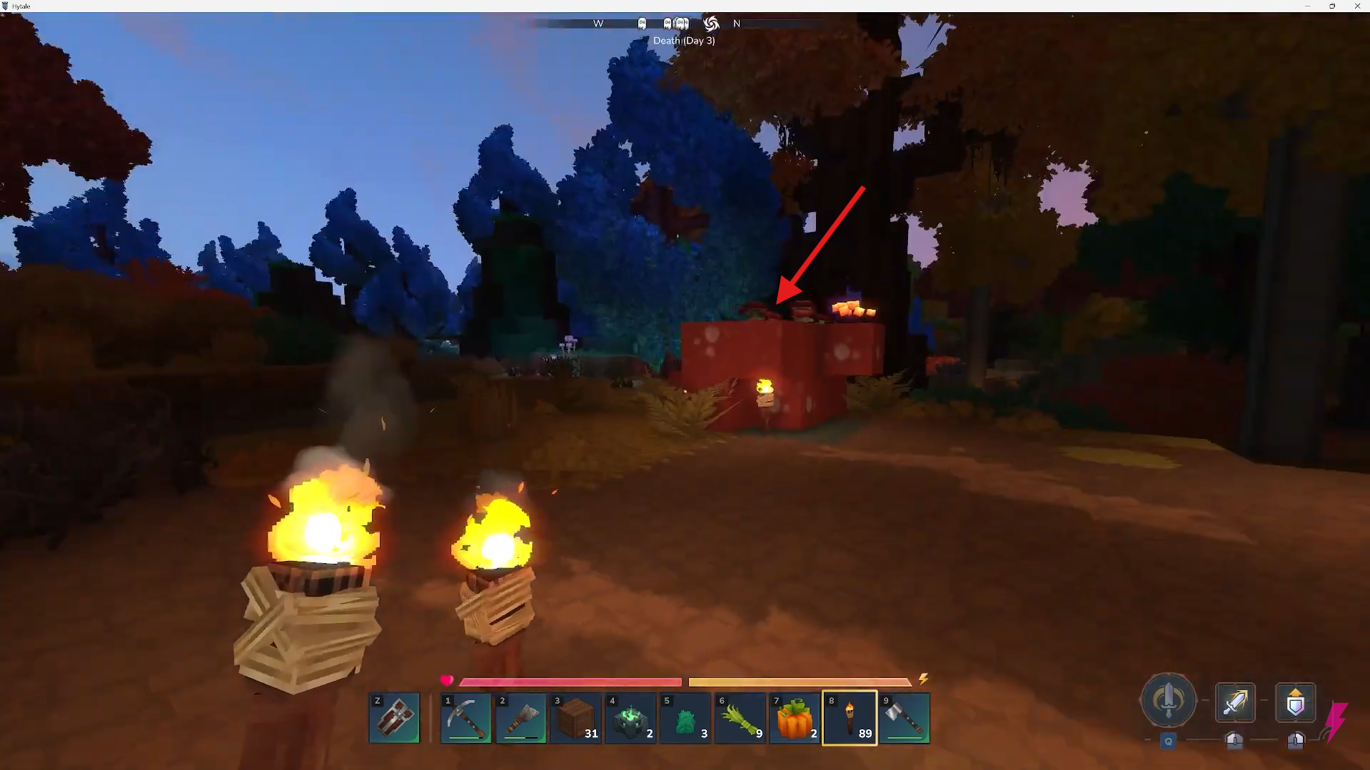 Redcap Mushroom location. Image credits: Hypixel Studios / YouTube: Answer ASAP