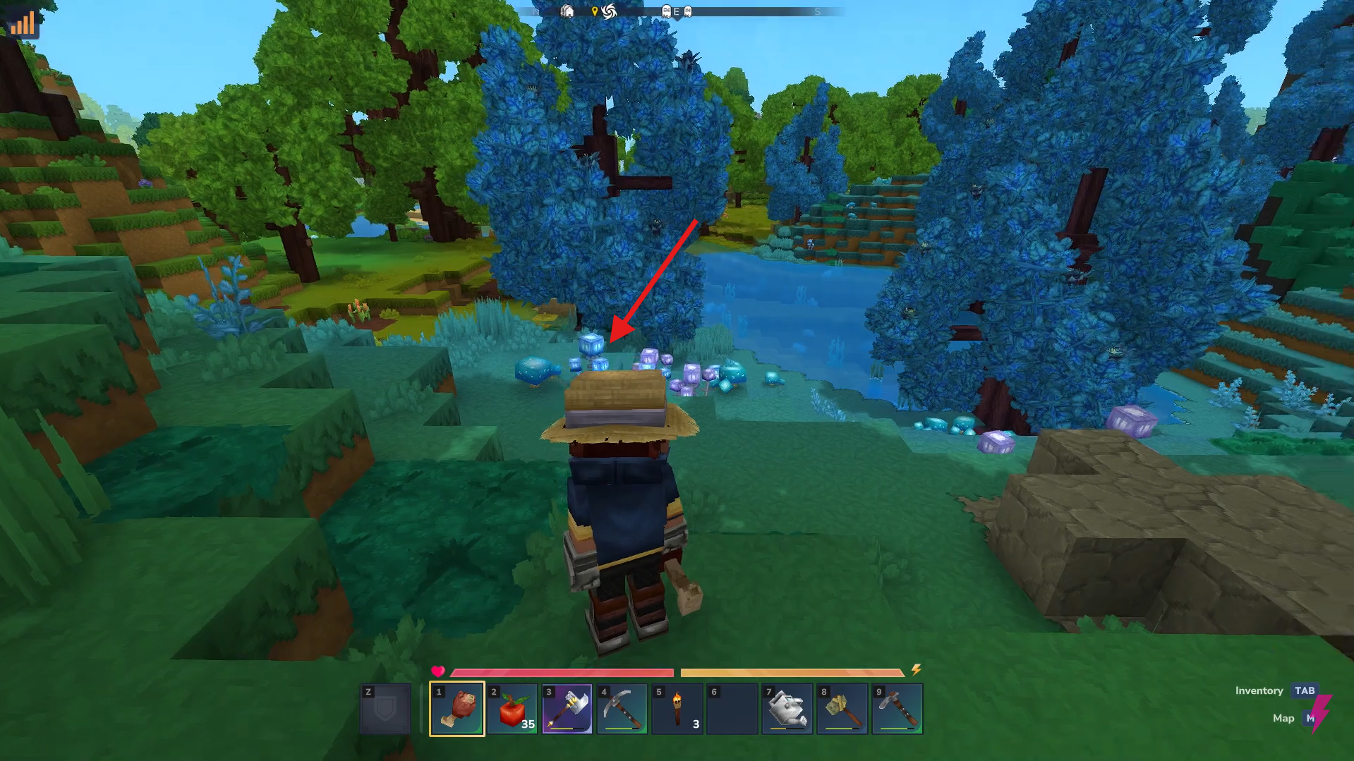 Break the mushroom. Image credits: Hypixel Studios / YouTube: Answer ASAP