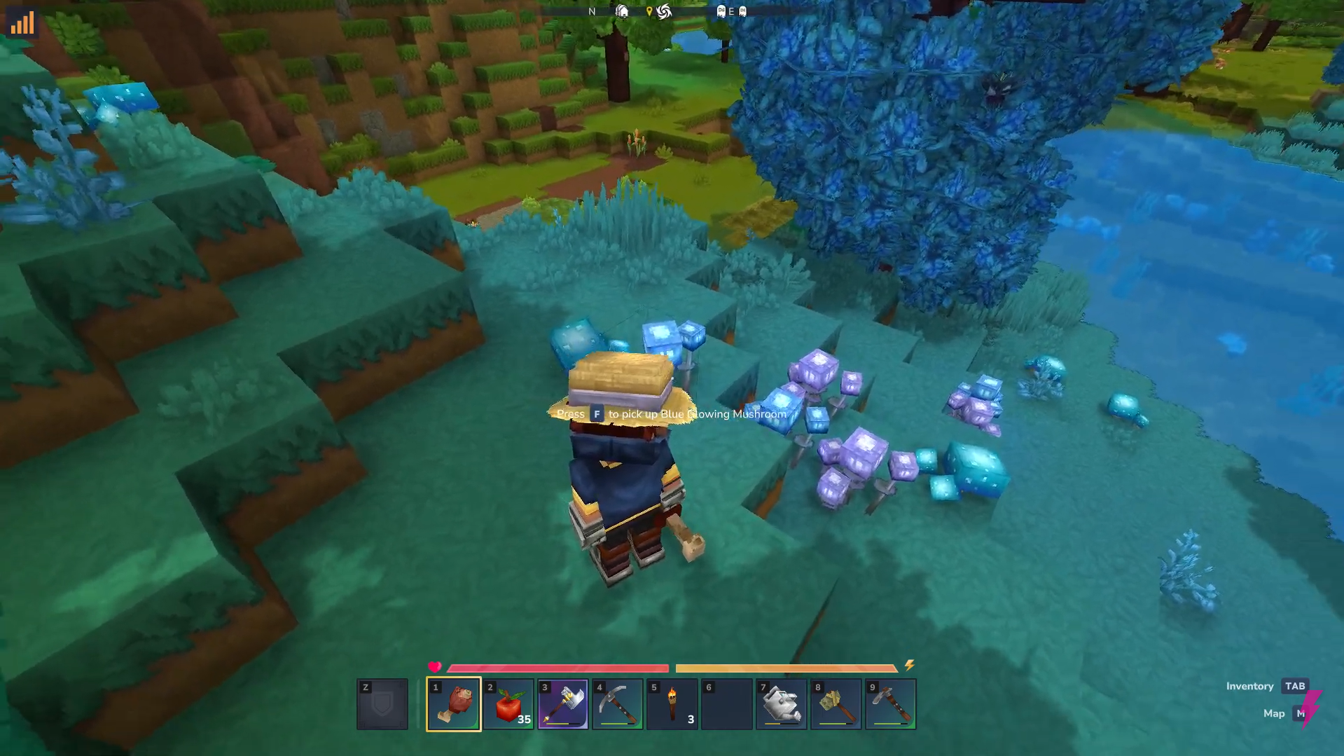 Break the mushroom. Image credits: Hypixel Studios / YouTube: Answer ASAP