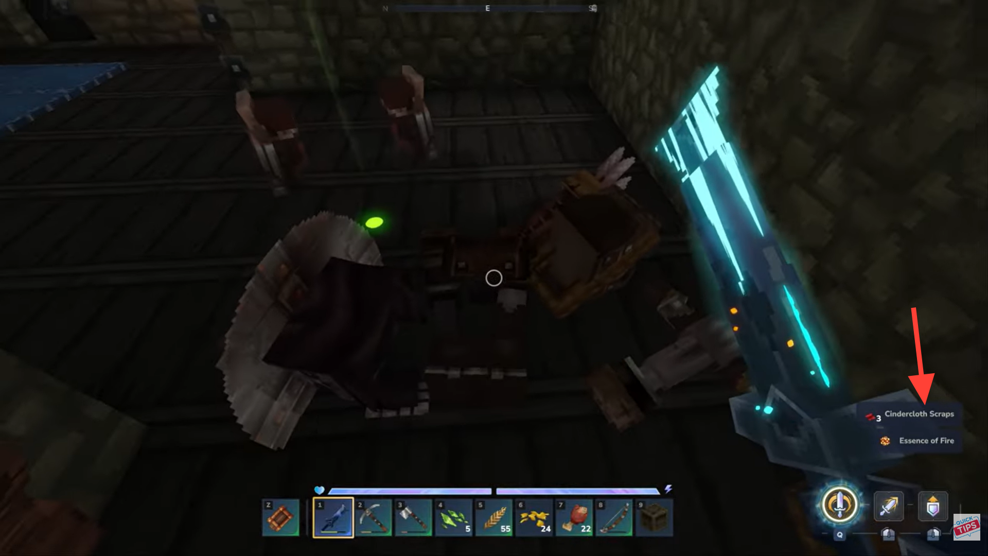 Collect Cindercloth Scraps (Image credit: Hypixel Studios / Via: YouTube – Quick Tips)