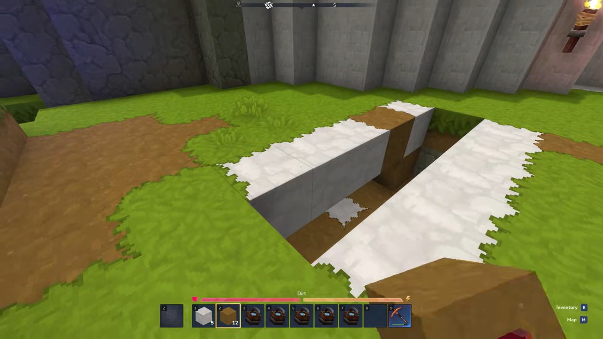 Dig the trench of the Fish farm (Image credit: Hypixel Studios / Via: YouTube - ItsMeJames)