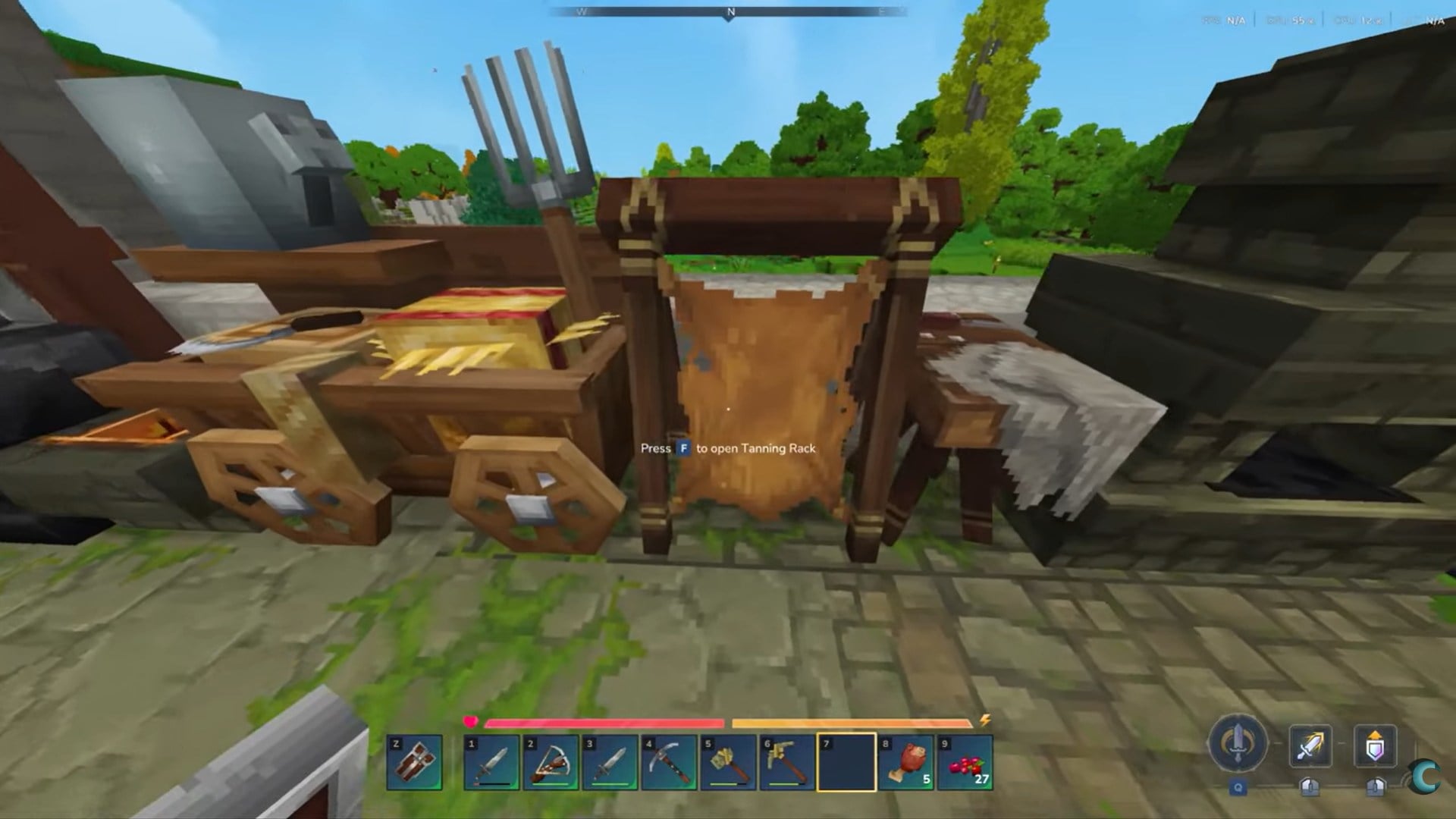 Tanning Rack in Hytale (Image credit: Hypixel Studios / Via: Concon)
