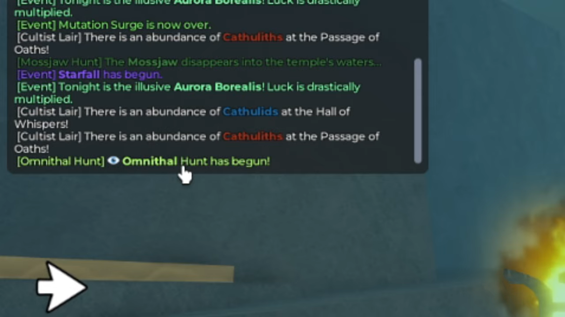 Omnithal Tidefall Hunt begins  (Image credit: Fisch Roblox / Via: YouTube - Danz)