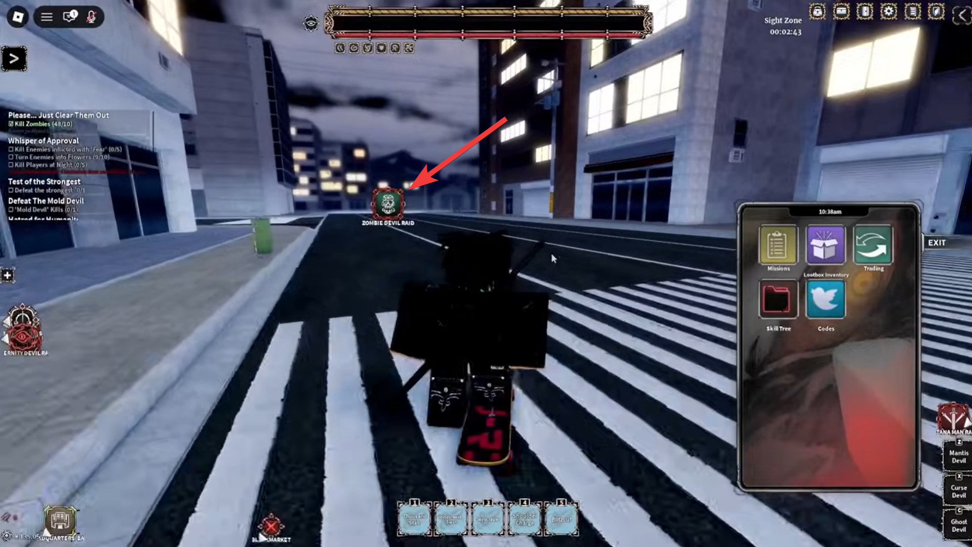 Start at Zombie Devil Raid (Image credit: Devil Hunter Roblox / Via: YouTube - HollowWRL)