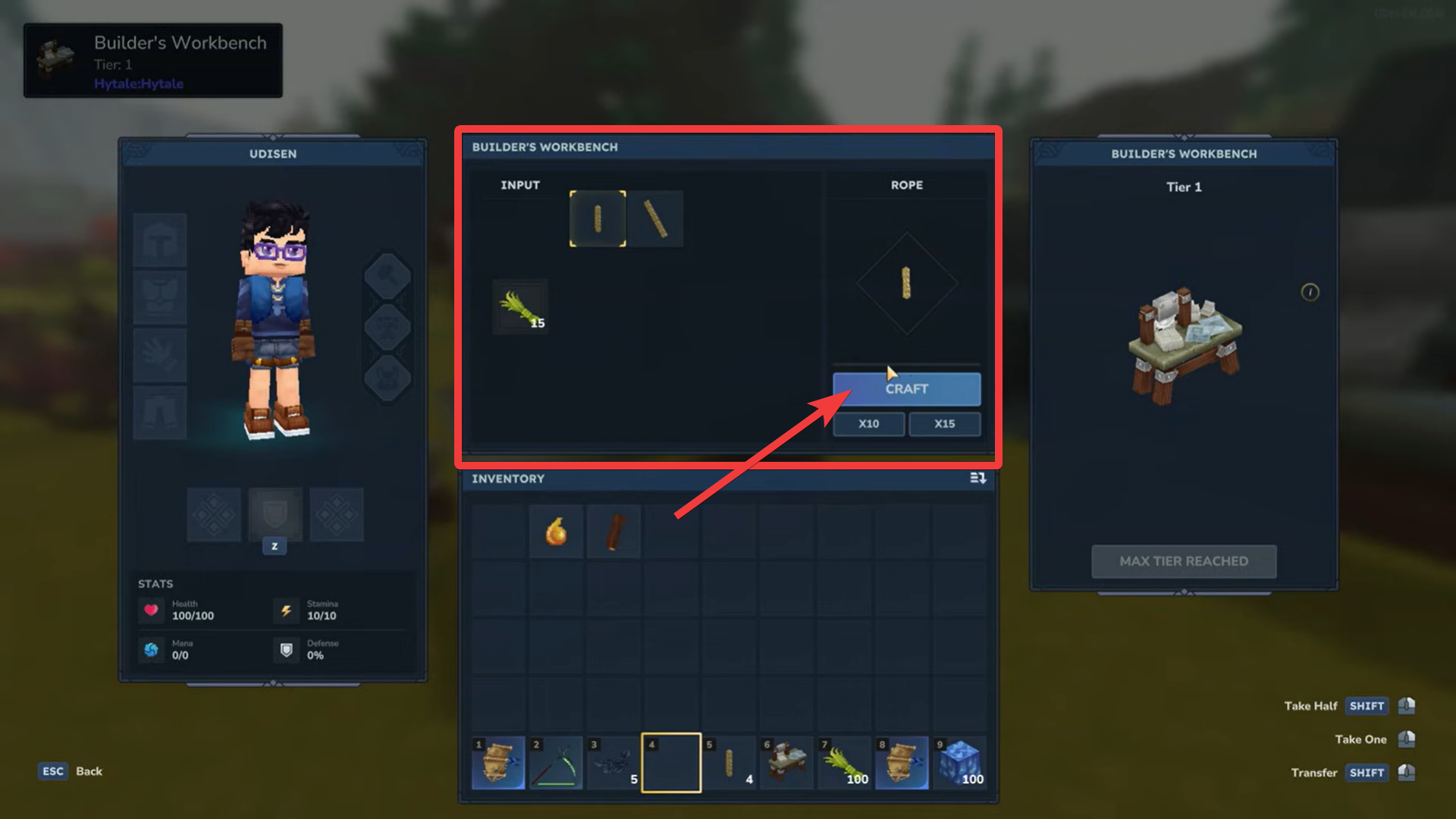 Craft rope first (Image credit: Hypixel Studios / Via: YouTube – Udisen Games)