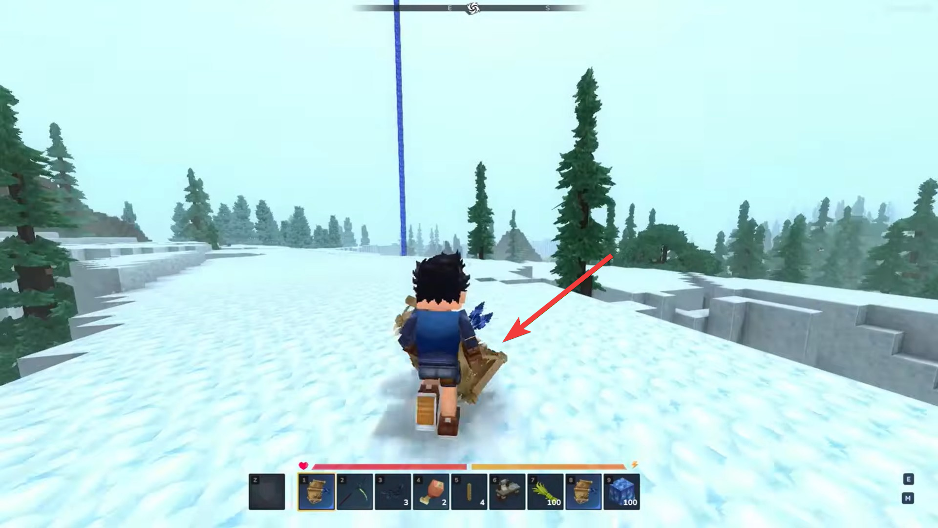 Equip the glider (Image credit: Hypixel Studios / Via: YouTube – Udisen Games)