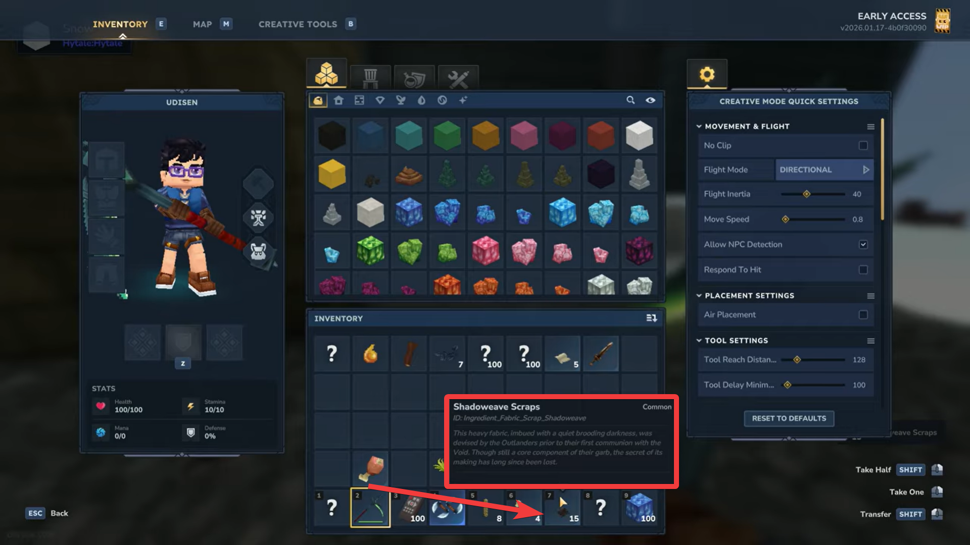 Shadoweave Scraps in ice biomes (Image credit: Hypixel Studios / Via: YouTube - Udisen Gaming)