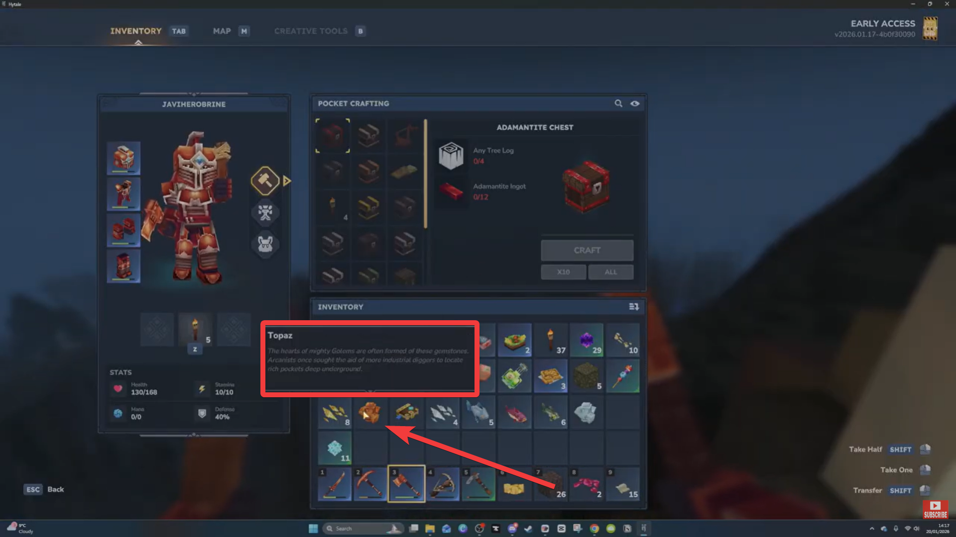 Topaz in Hytale (Image credit: Hypixel Studios / Via: YouTube – Javiherobrine)