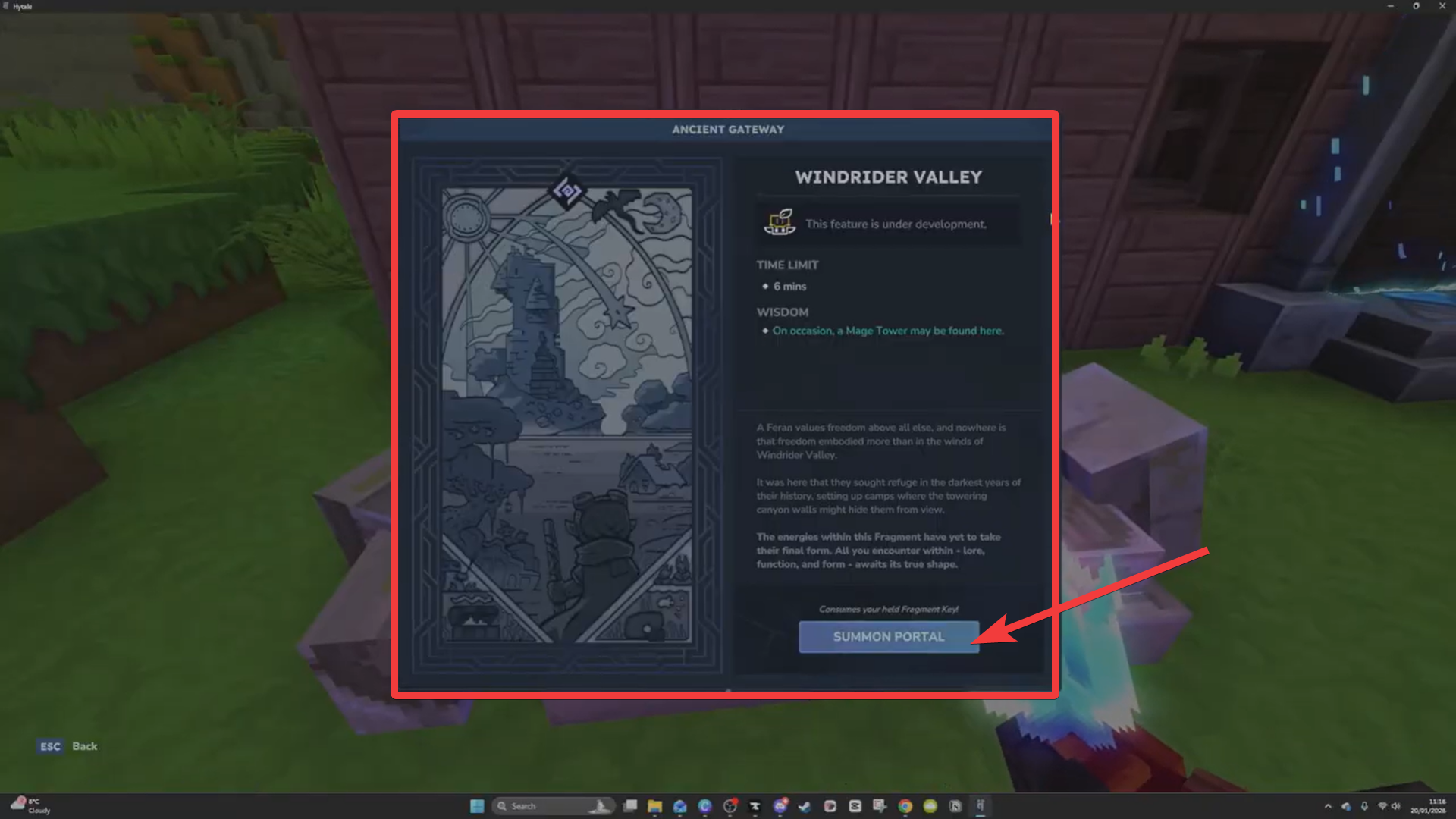 Windrider Valley dimension explained (Image credit: Hypixel Studios / Via: YouTube - Javiherobrine)