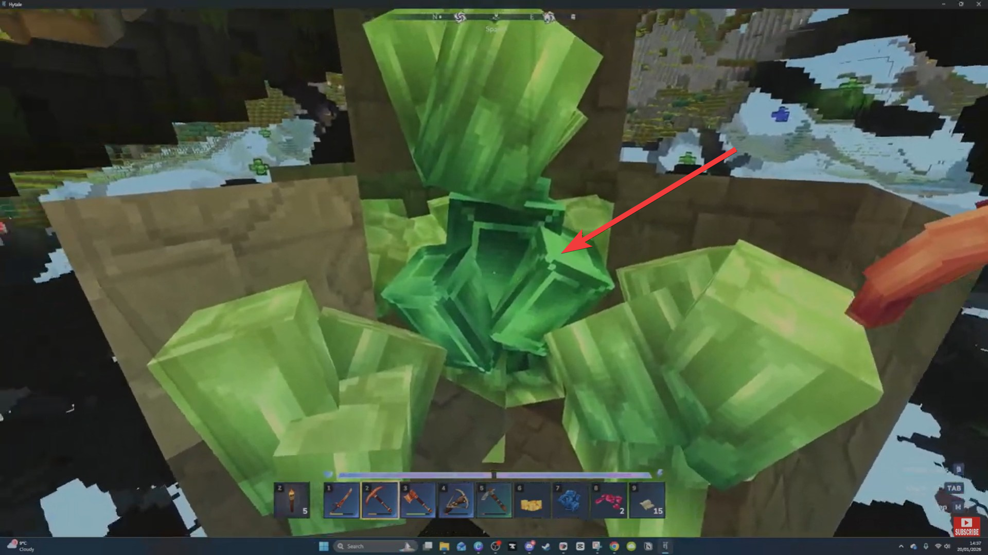 Hytale Emeralds deposit (Image credit: Hypixel Studios / Via: YouTube - Javiherobrine)