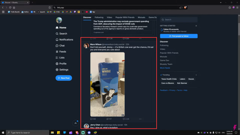 Image credit: Bluesky / Via: YouTube - Answer ASAP