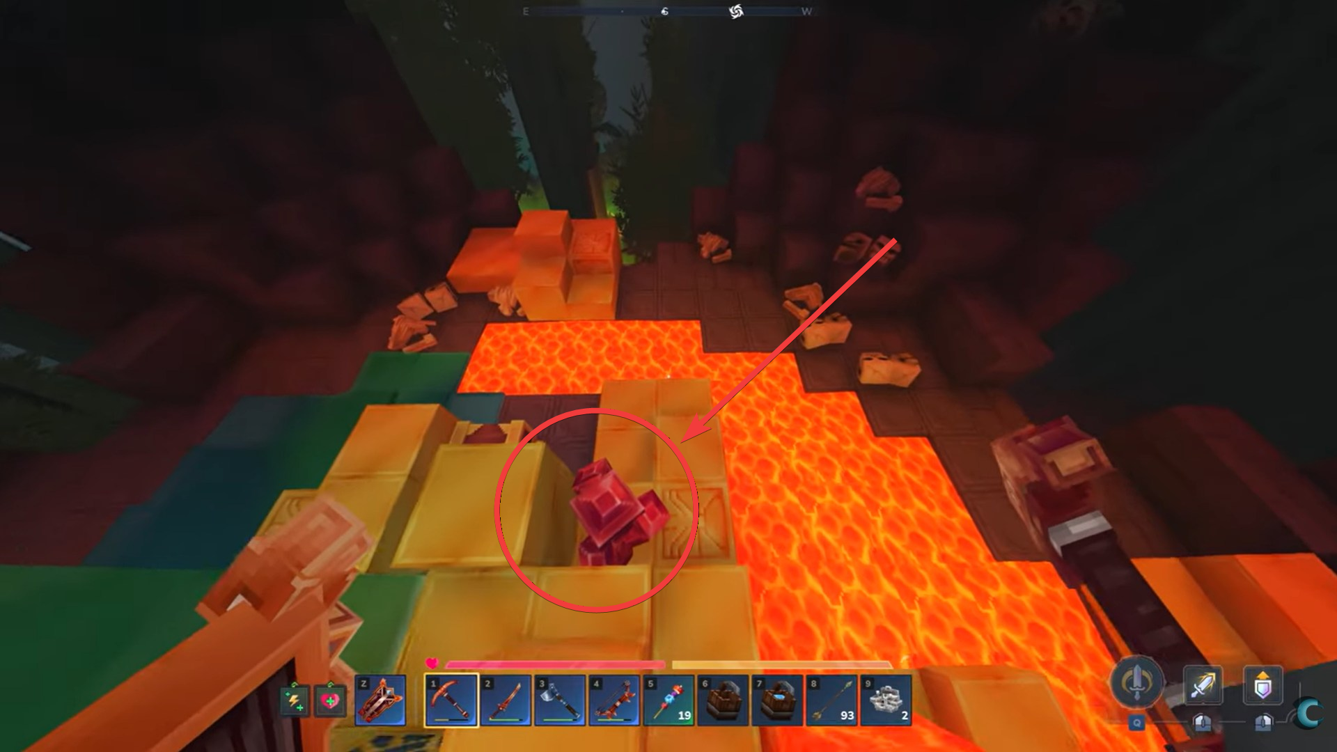 Look for Ruby ores (Image credit: Hypixel Studios / Via: YouTube - Concon)