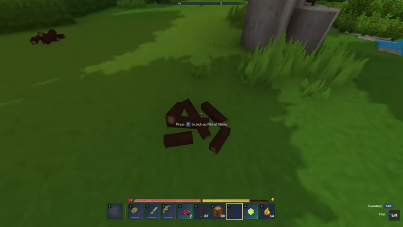 Get sticks (Image credit: Hypixel Studios / Via: YouTube - The Lost Noob)