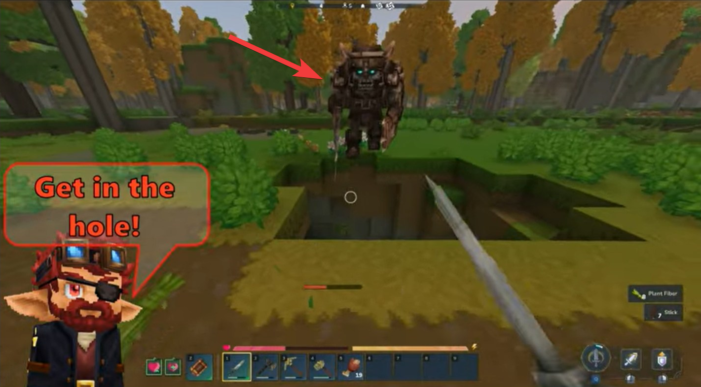 Burnt Skeleton Praetorian Boss fight in Hytale (Image credit: Hypixel Studios / Via: YouTube - Rex705 Gaming)