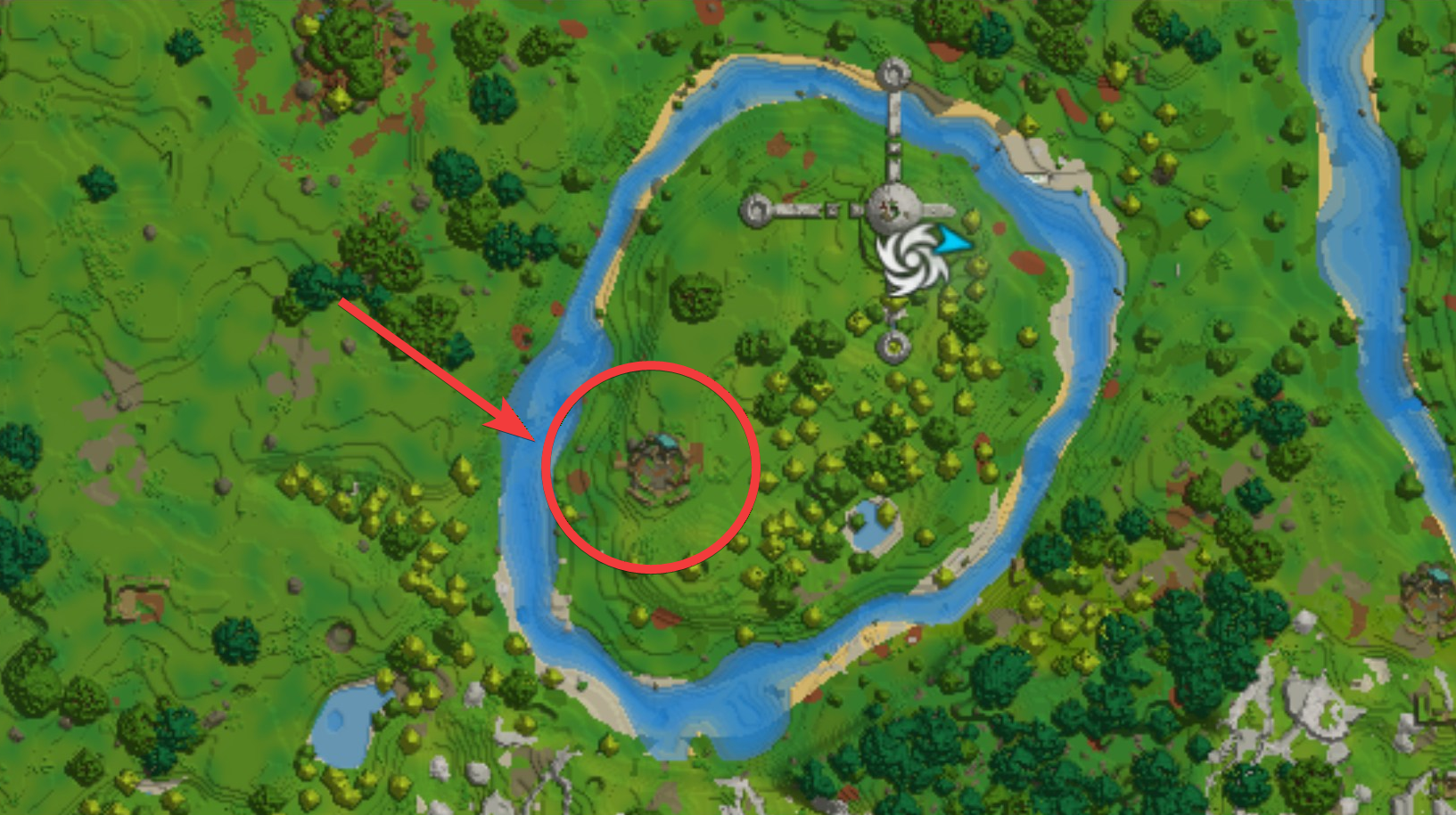 Burnt Skeleton Praetorian Boss location in Hytale (Image credit: Hypixel Studios / Via: YouTube - Quick Tips)