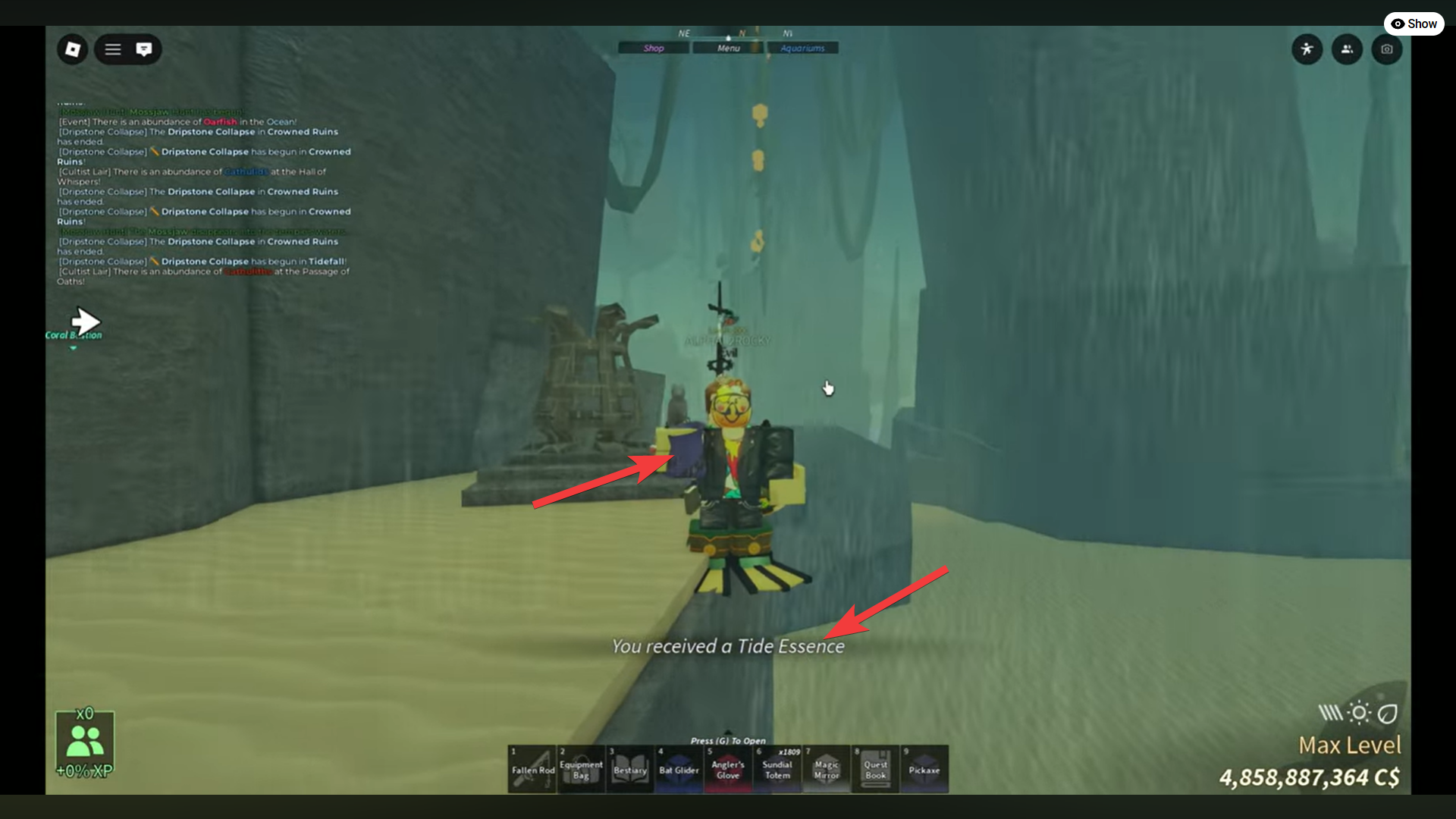 Get the Tide Essence (Image credit: Fisch Roblox / Via: YouTube - Blox Fruit Guides)