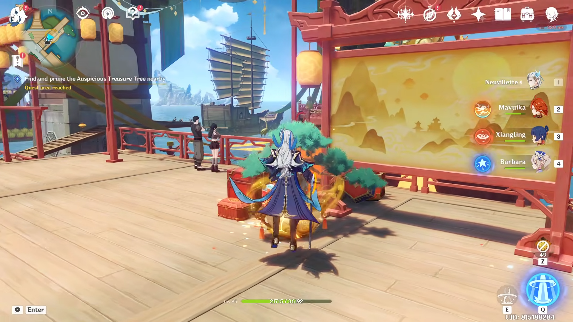 Find and Prune the Auspicious Treasure Tree Nearby in Genshin Impact lantern Rite 2026