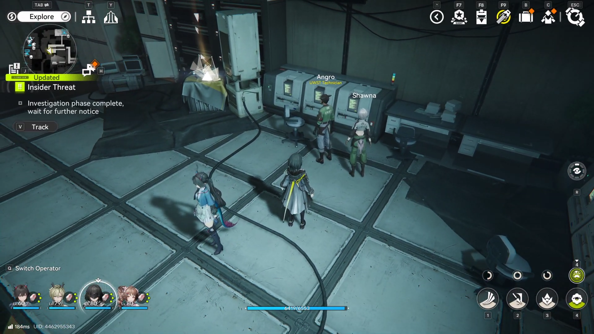 Talk to Angro and Shawna in Arknights: Endfield (Insider Threat Objective)