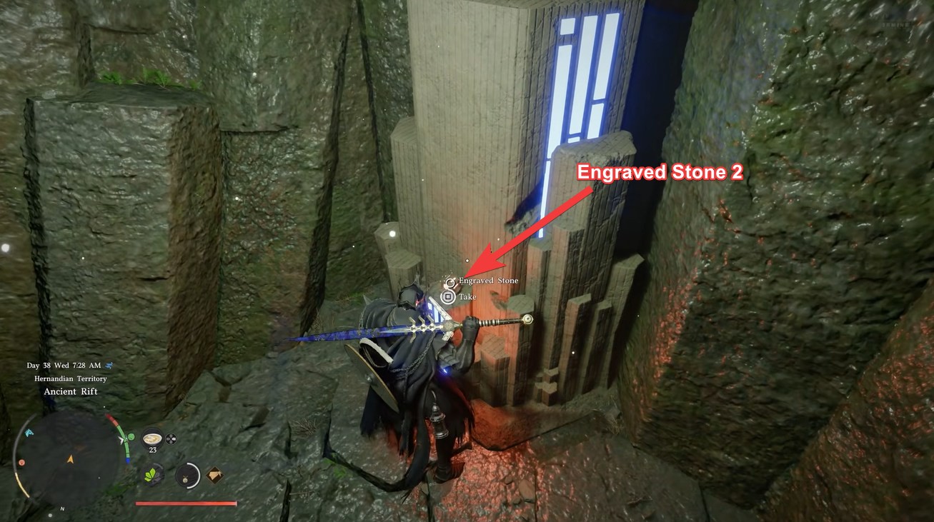 Crimson Desert Ancient Rift puzzle solution - cube 2 location