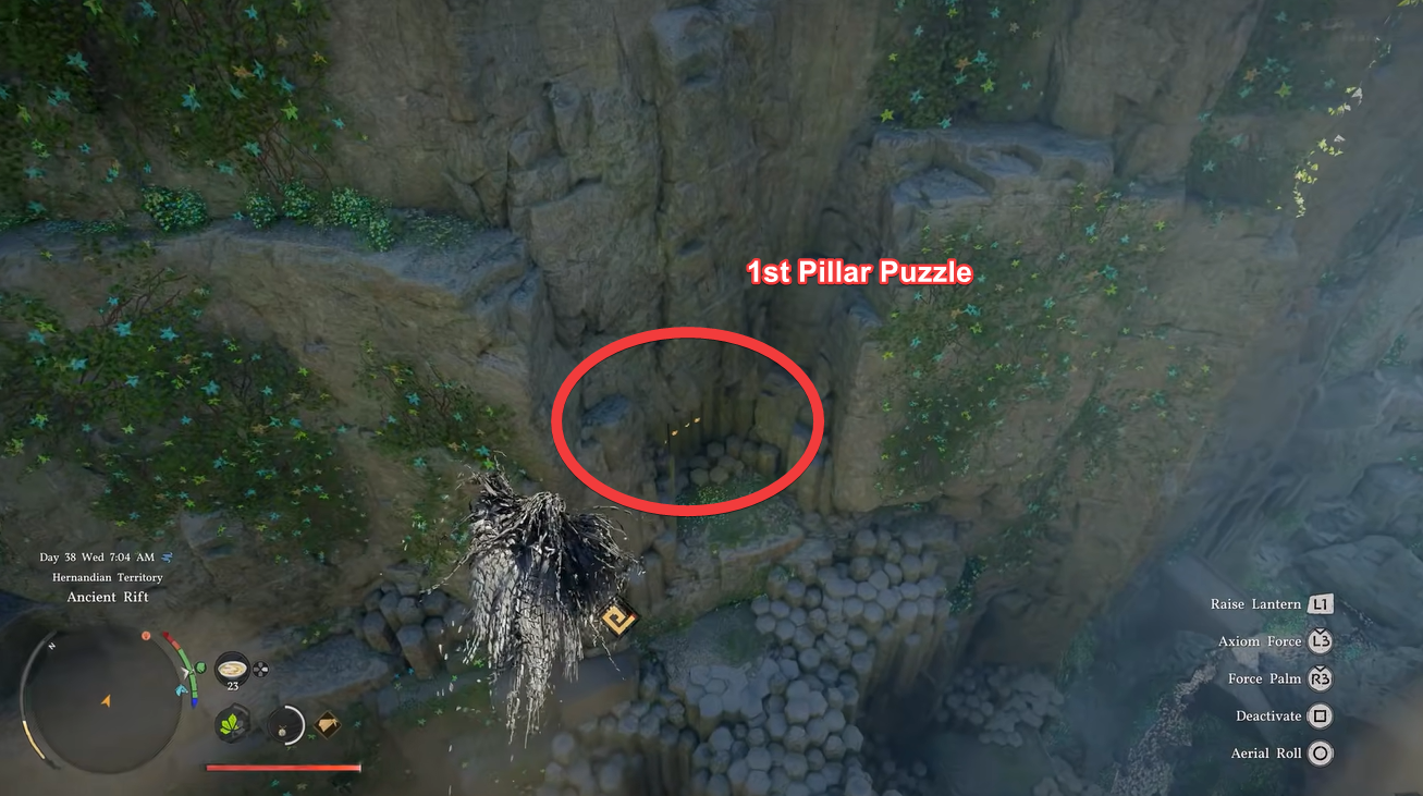 Crimson Desert Ancient Rift puzzle solution - cube 1 location