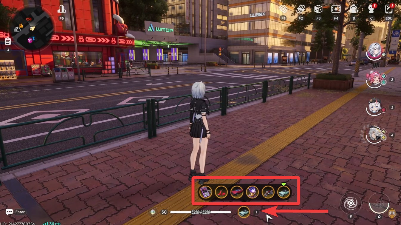 Vehicle summoning-switching system in NTE-Neverness to Everness