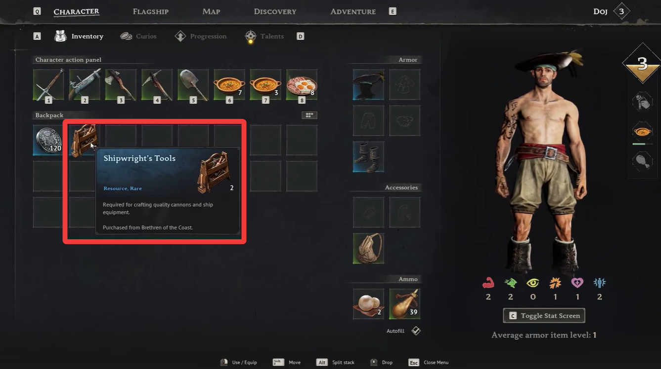 Windrose Shipwright’s Tools guide