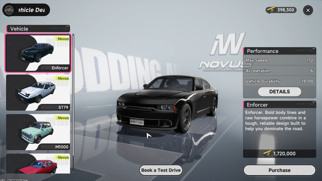 Car showroom location, New Way, Novus Car shop in Neverness to Everness-NTE