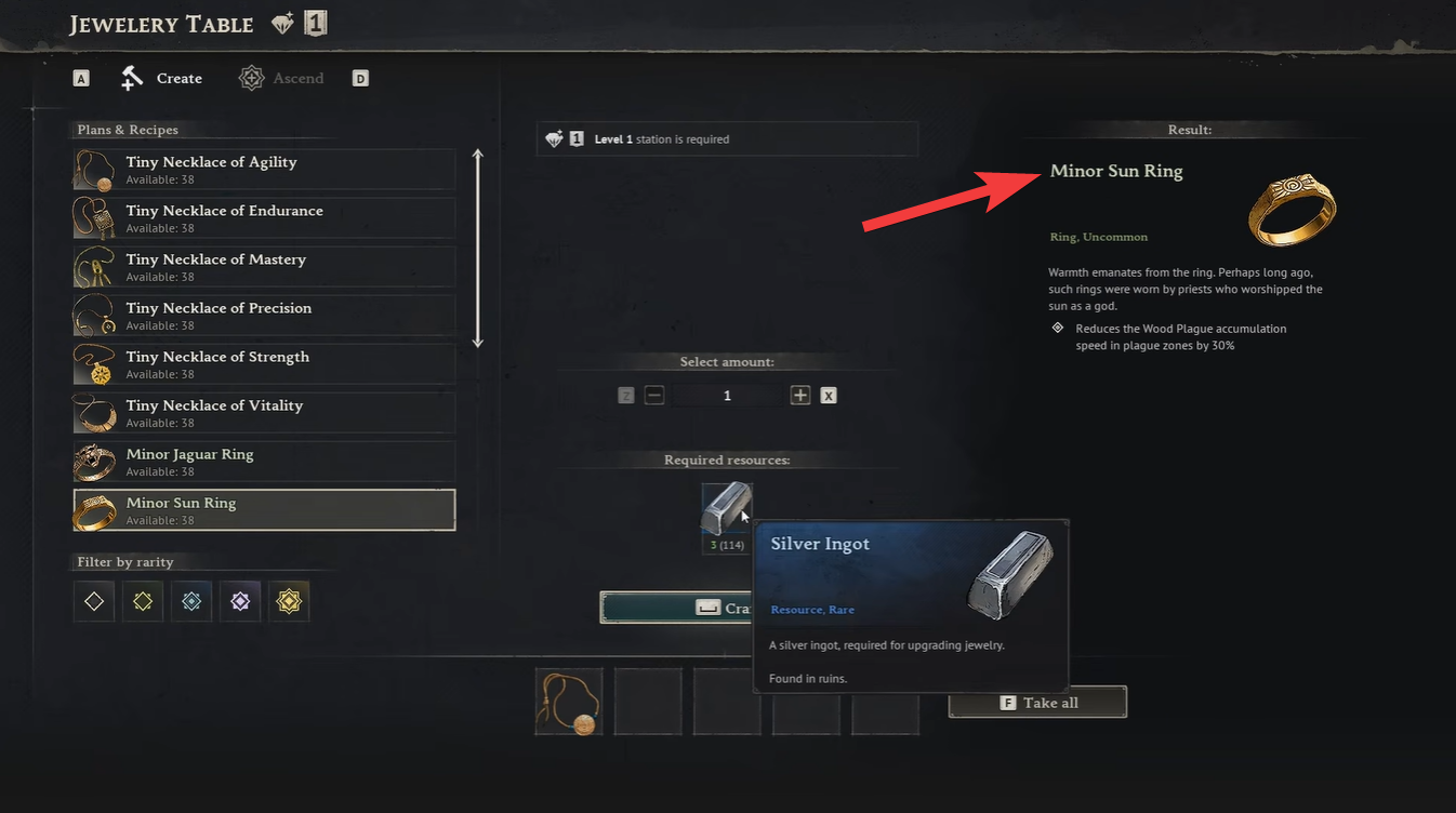 Minor Sun RIng Wood Plague effects Windrose