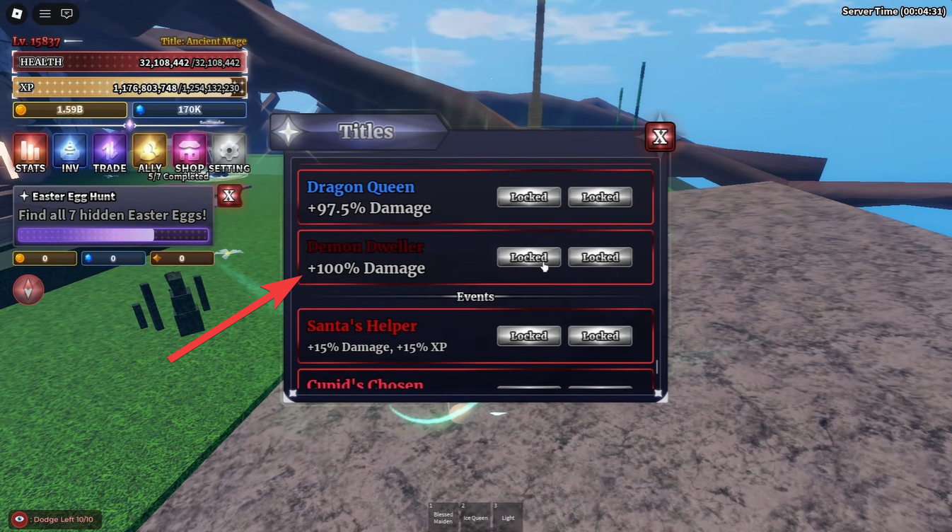 Demon Dweller Title Guide in Sailor Piece