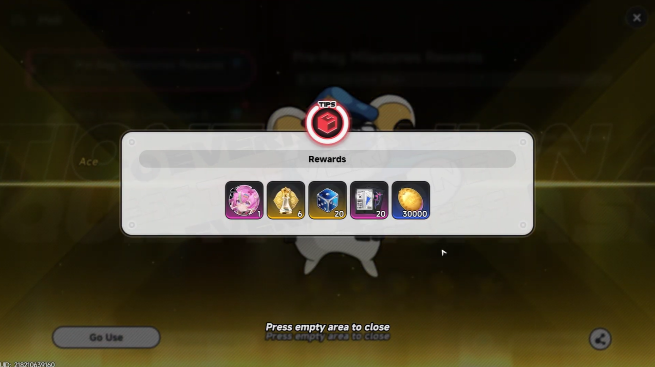 Ace Glider - Pre-Registration Milestone Rewards - NTE