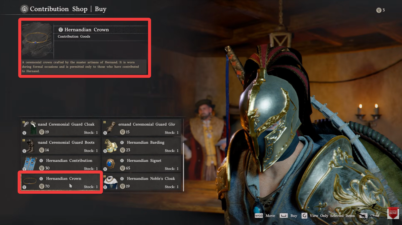 Crimson Desert Baltheon armor location (Image credit: Pearl Abyss / Via: YouTube - Shark R)