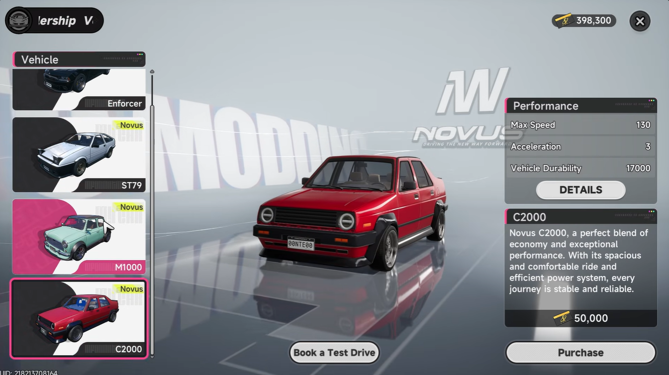 Car showroom location, New Way, Novus Car shop in Neverness to Everness-NTE