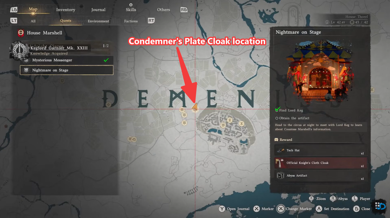 Crimson Desert Condemner's Plate Helm, Plate Armor, and Cloak Location and Stats 