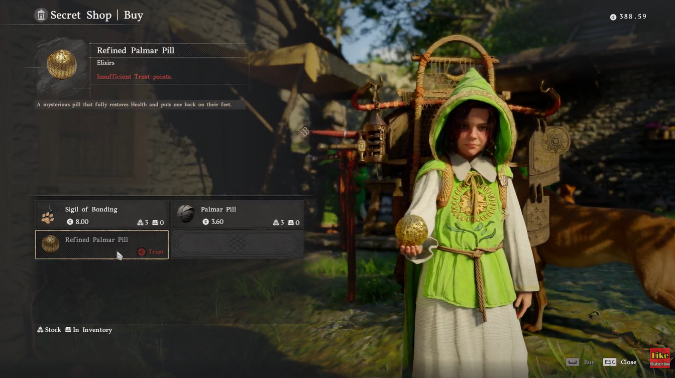 Pororin secret shop in Lacey (Image credit: Pearl Abyss / Via: YouTube - KpShamino)