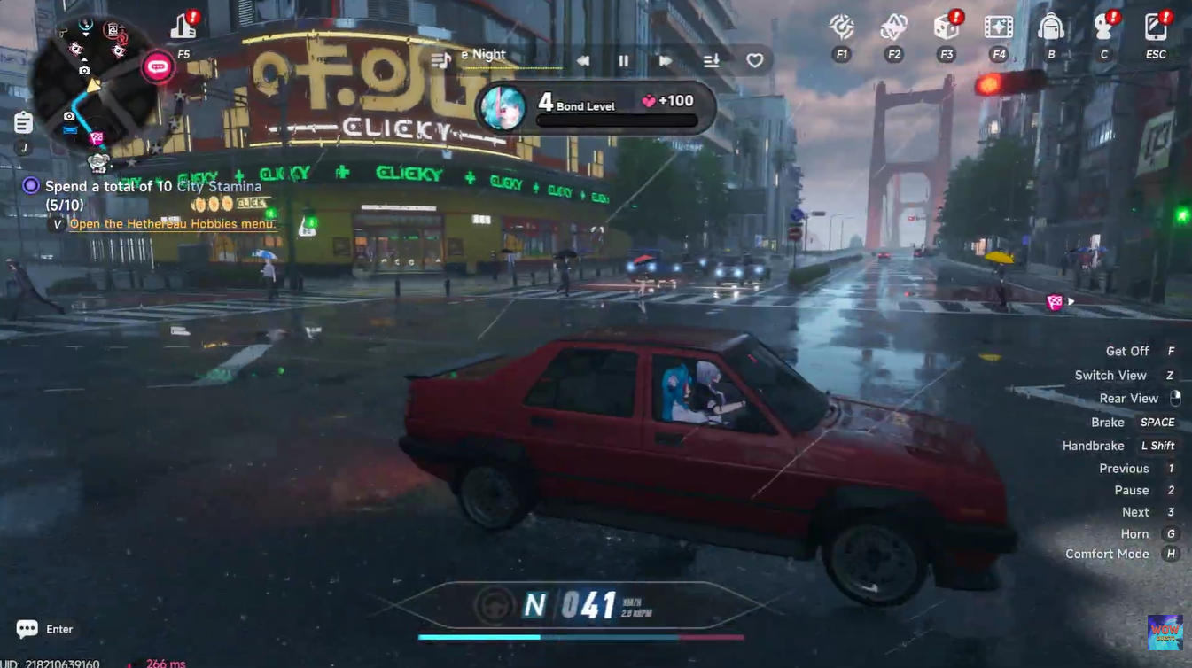 invite Passenger to Your Car Neverness to Everness Bond Levels 