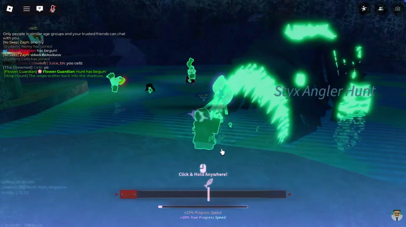 Fisch Styx Angler guide (Image credit: Fisch Roblox / Via: YouTube - MineBlox)