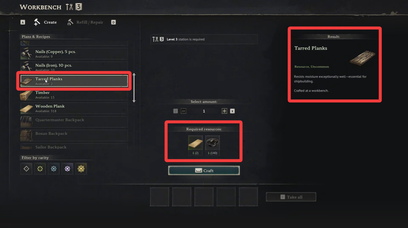 Windrose Tarred Planks guide (Image credit: Kraken Express / Via: YouTube - ASAP)