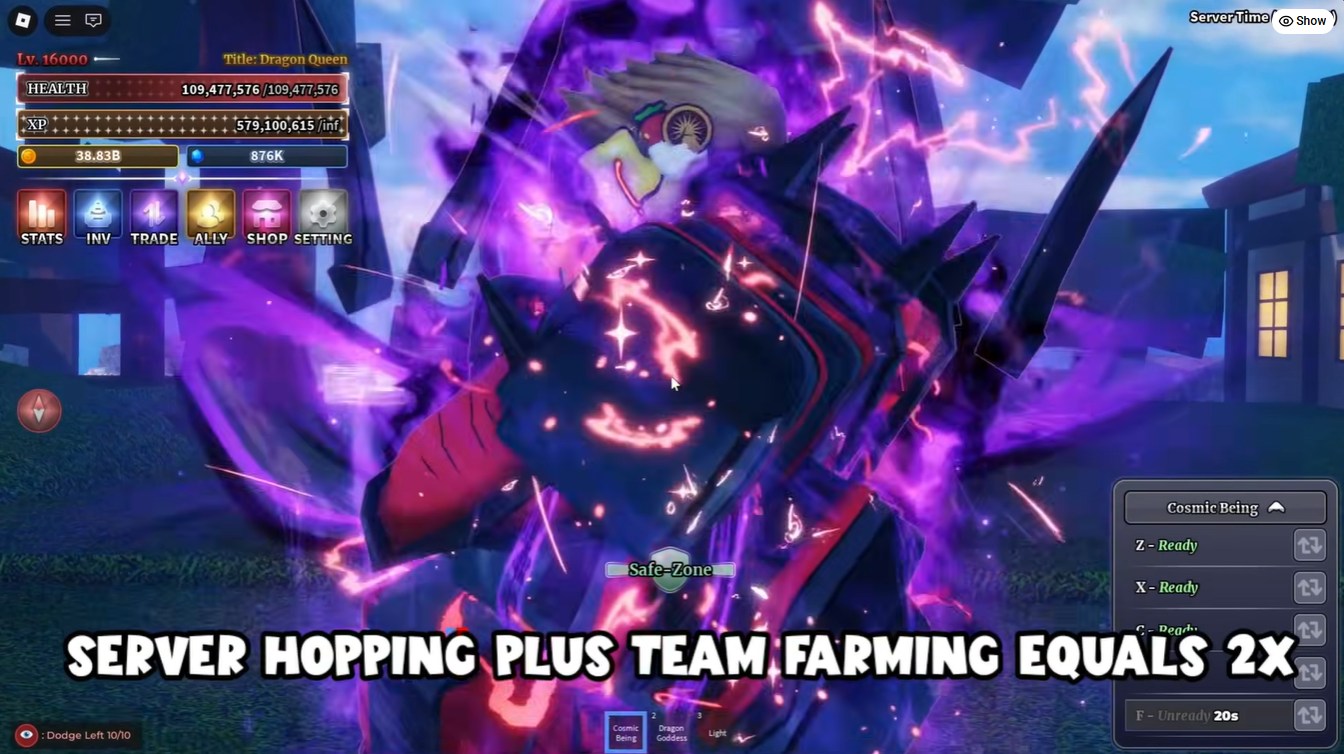 Cosmic Being F Move Sailor Piece (Image credit: Sailor Piece Roblox / Via: YouTube - OP Roblox guides)