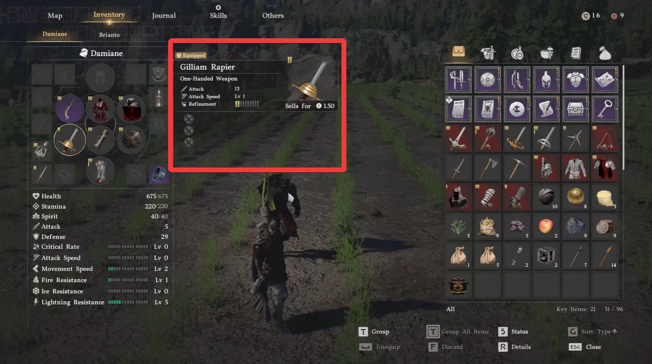 Gilliam Rapier location in Crimson Desert